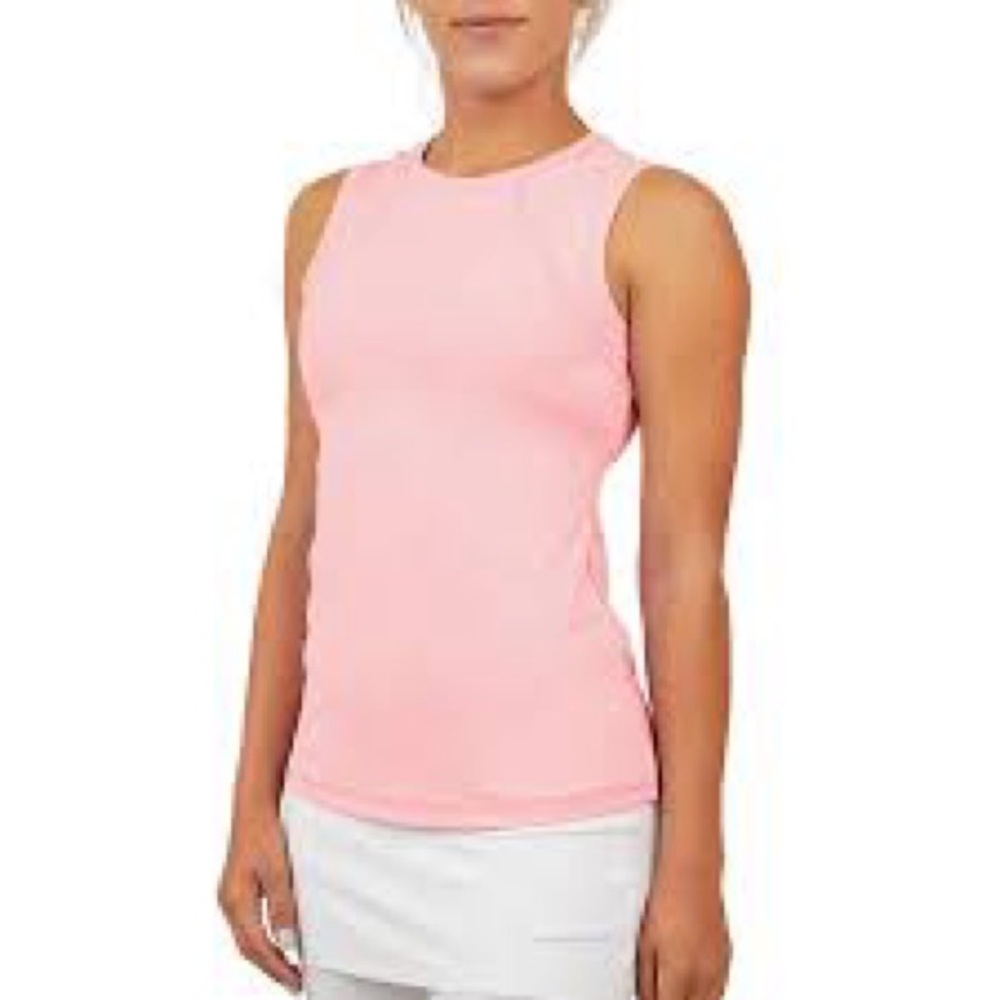 Fitted Pink Sleeveless Tank Top